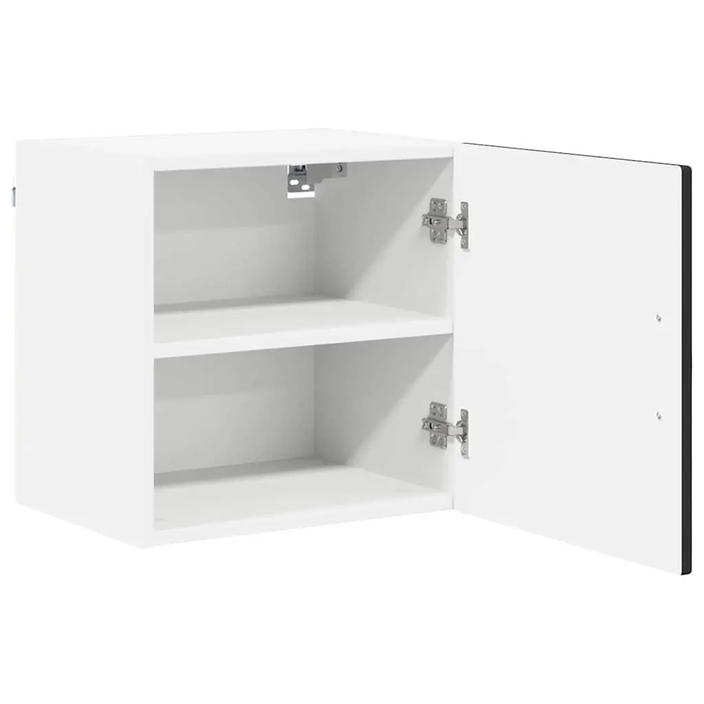 Kitchen Storage Wall Cabinet Black Engineered Wood with Shelves 40x31x40cm