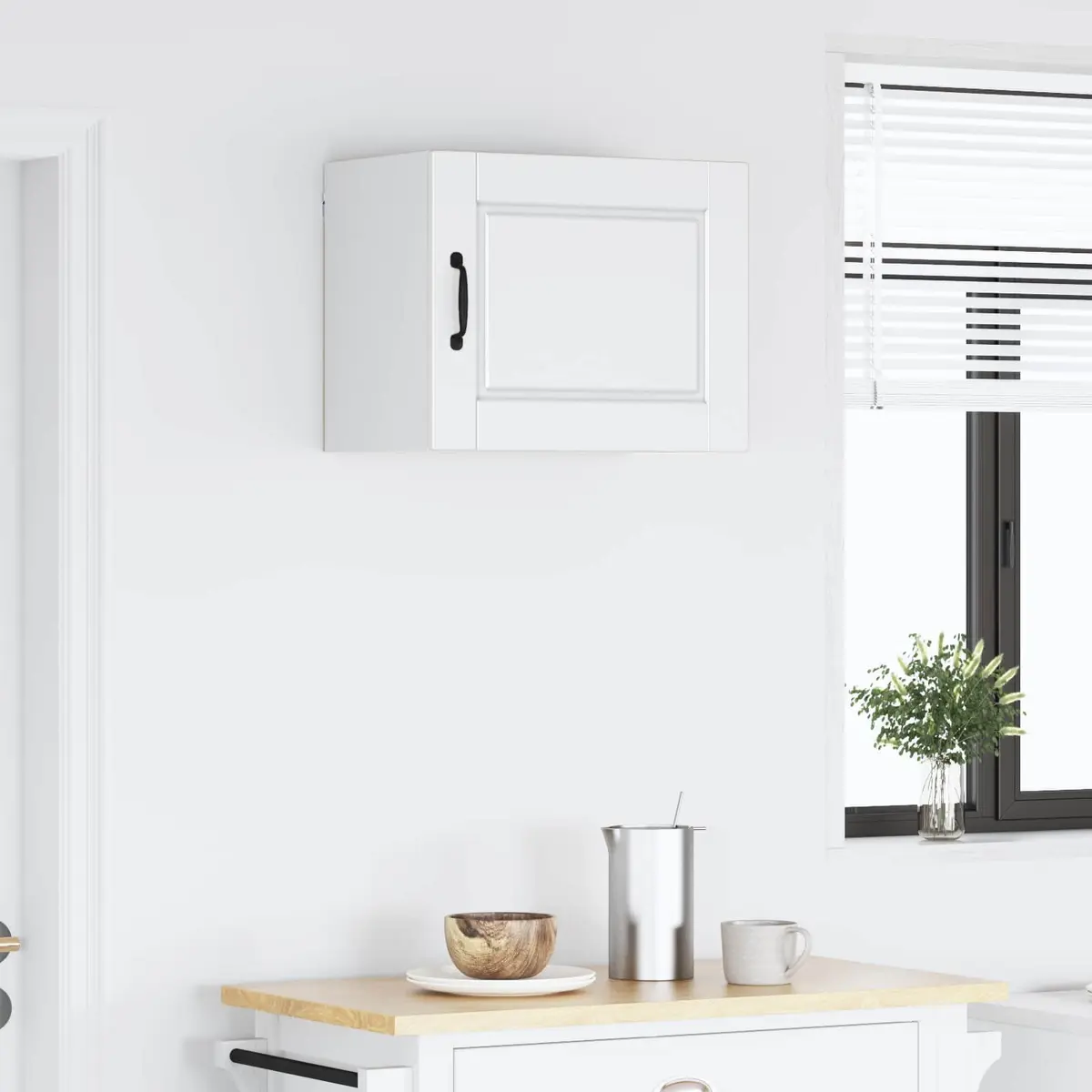 Wall Mounted Cabinet Engineered Wood White 50x31x40cm Kitchen Storage