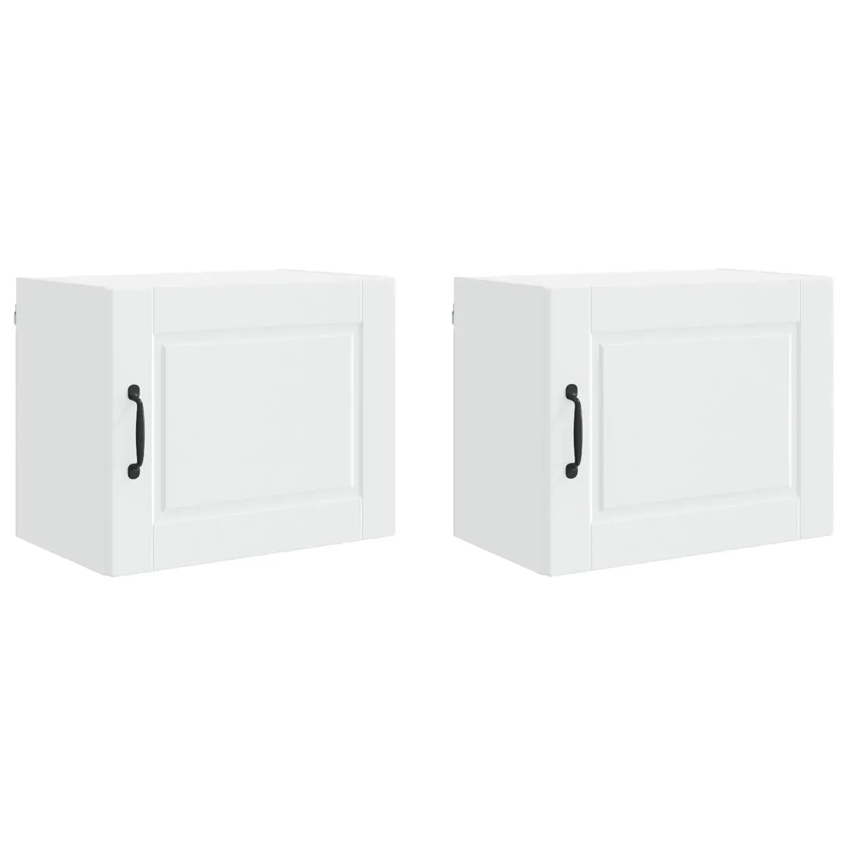 Wall-mounted Cabinet Set of 2 Engineered Wood White 50 x 31 x 40 cm Kitchen Storage