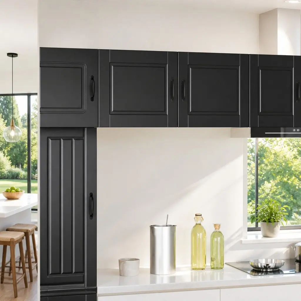 Wall Cabinet Kitchen Engineered Wood 50 x 31 x 40 cm Black