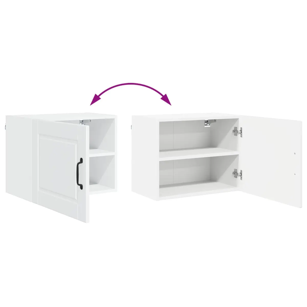 Wall Cabinet Engineered Wood High Gloss White 50 x 31 x 40 cm