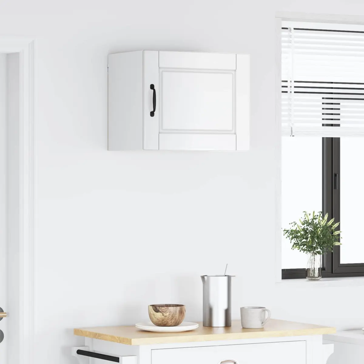 Wall Cabinet Engineered Wood High Gloss White 50 x 31 x 40 cm