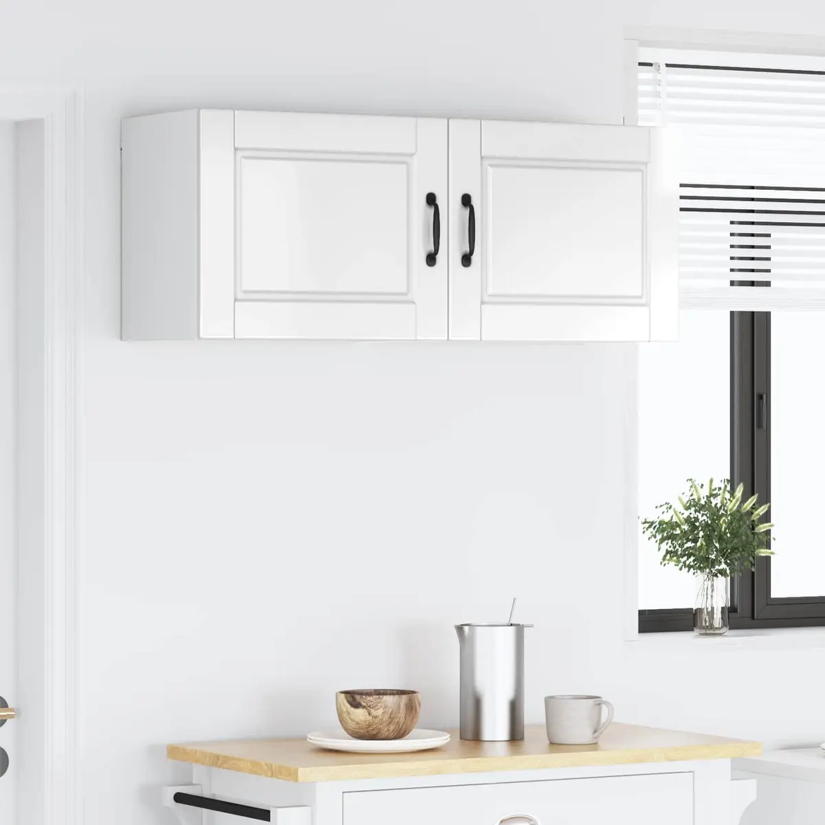 Kitchen Cabinets Engineered Wood High Gloss White 50x31x40cm 2 Pieces Modern Wall Mounted Storage Shelves