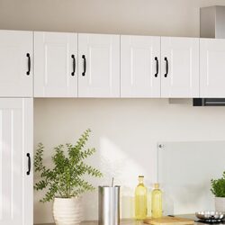 Wall Cabinet White Kitchen Storage 60x31x40cm Engineered Wood Shelf Organizer