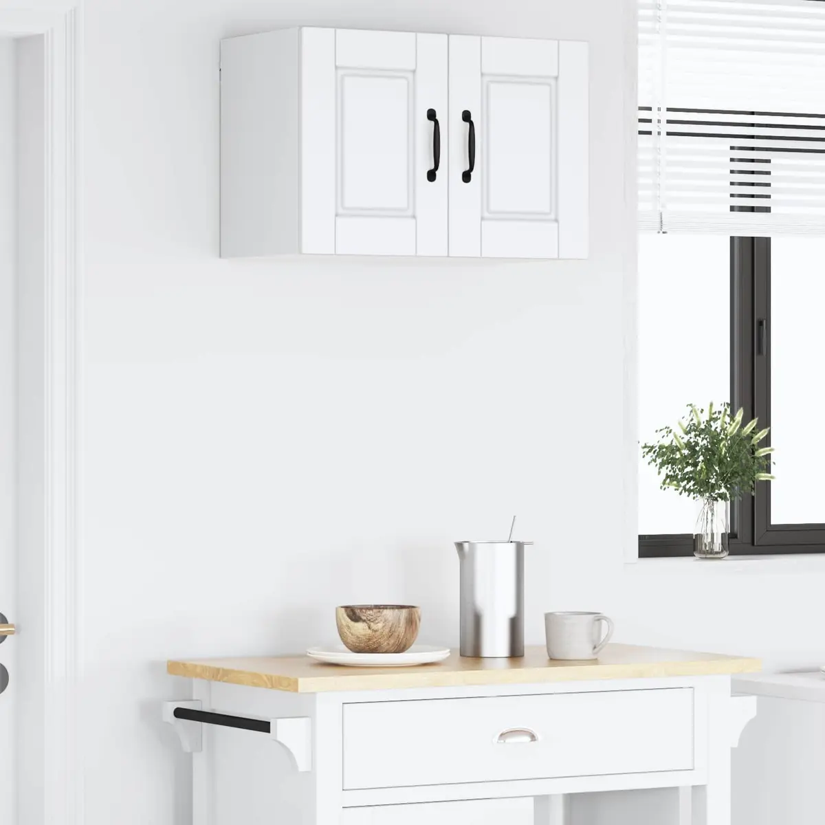White Kitchen Wall Cabinet for Smart Storage
