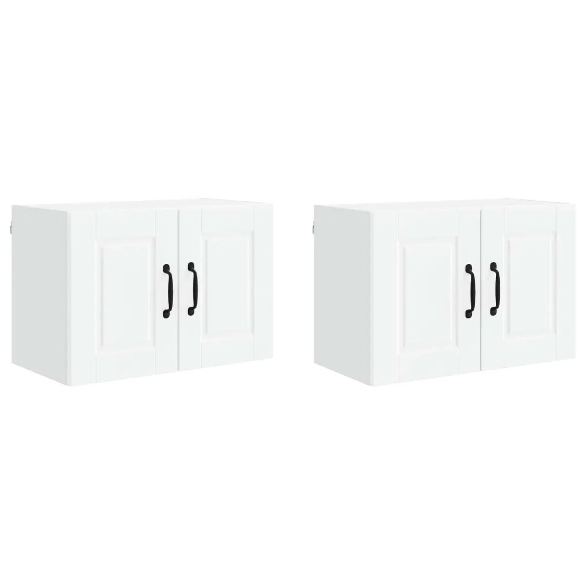 Wall Cabinet PORTO 2 Pcs White Kitchen Storage Engineered Wood 60x31x40cm