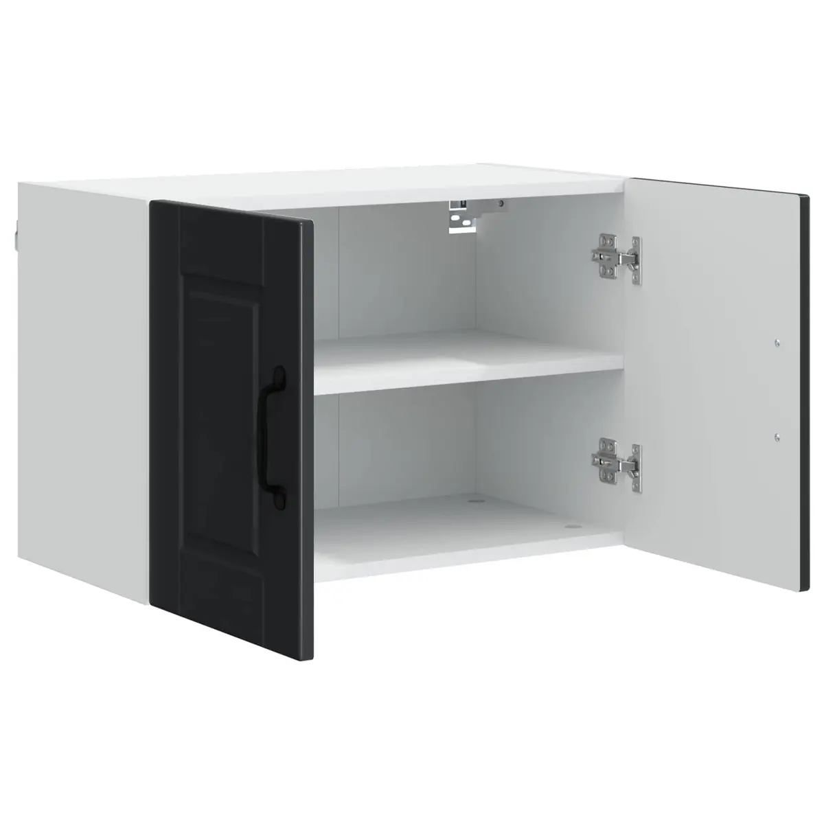 Wall Cabinet PORTO 2pcs Black Kitchen Storage 60x31x40cm Engineered Wood