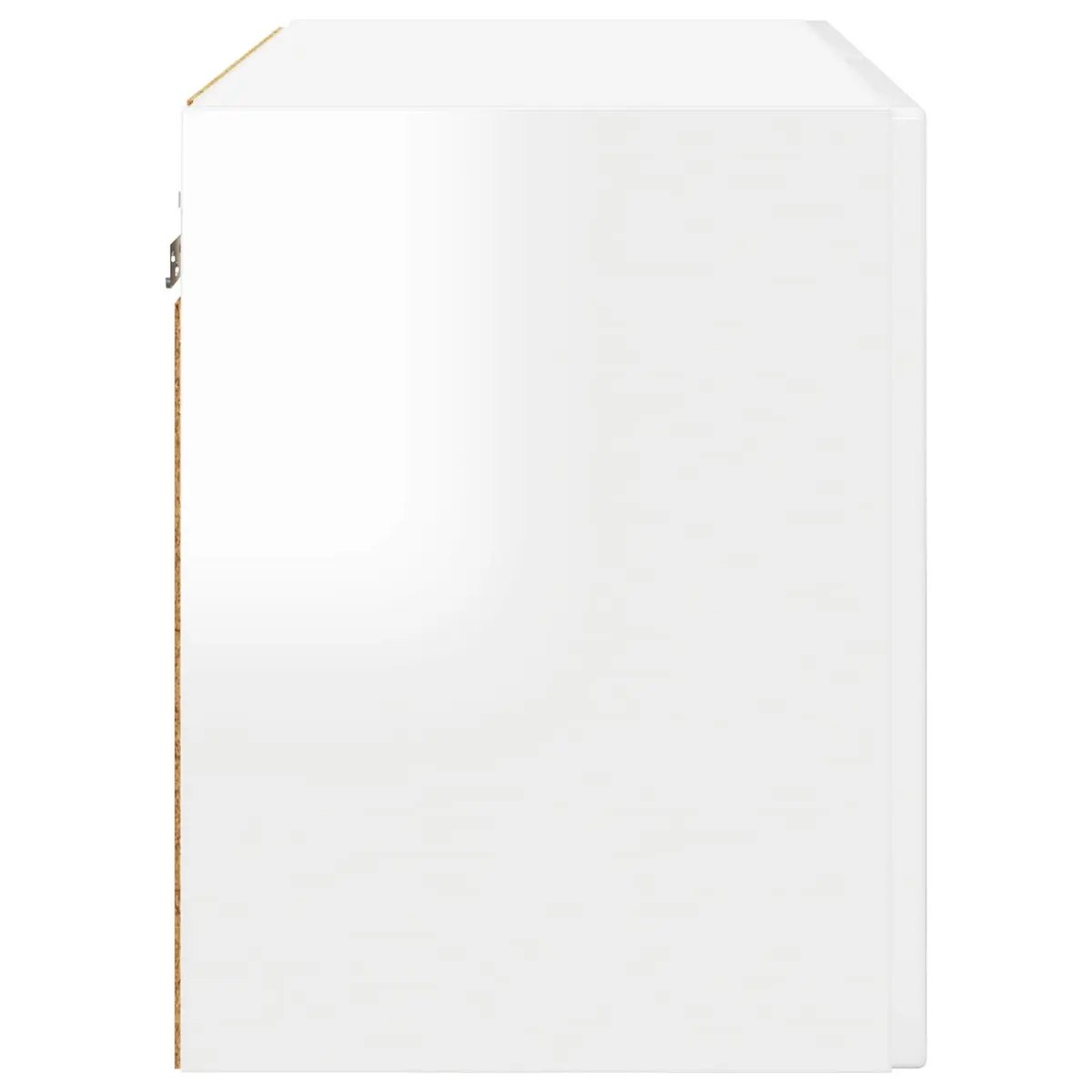 Wall Mounted Kitchen Cabinet Engineered Wood 60 x 31 x 40 cm High Gloss White Contemporary Storage Shelves