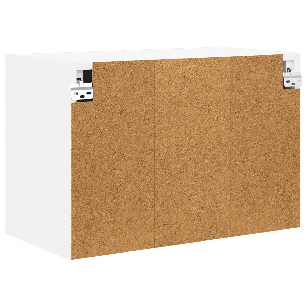 Wall Mounted Kitchen Cabinet Engineered Wood 60 x 31 x 40 cm High Gloss White Contemporary Storage Shelves