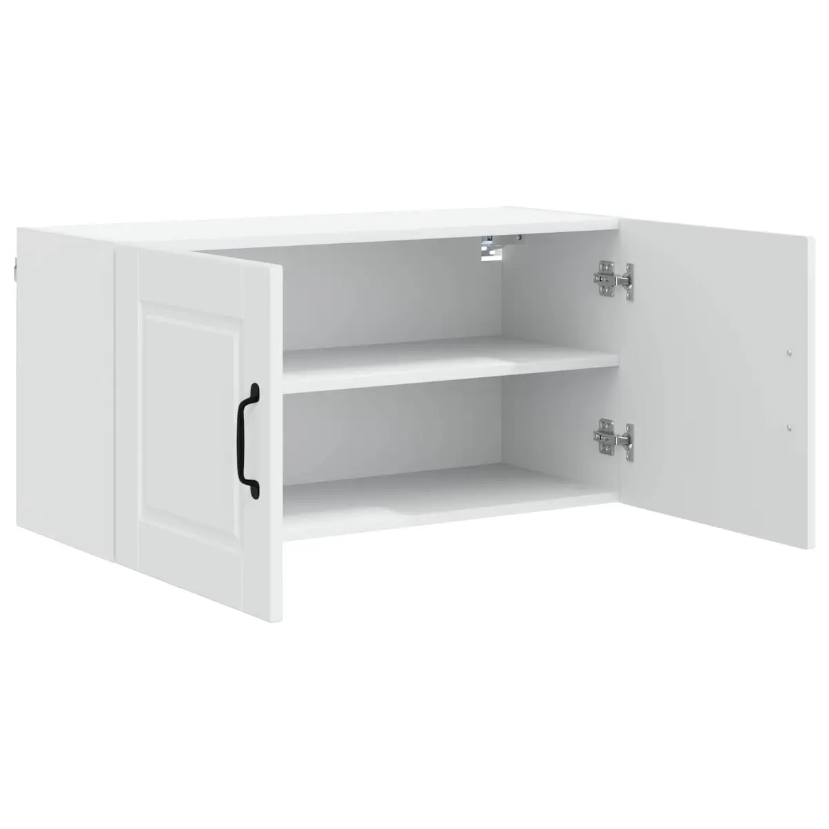 Wall Cabinet Kitchen Storage PORTO White 80x31x40cm Engineered Wood Shelves