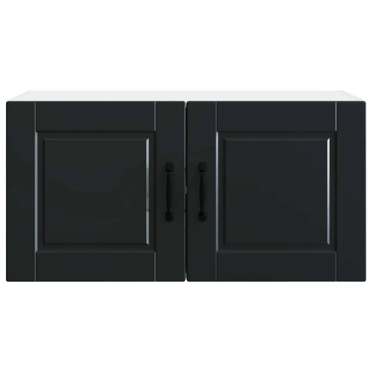 Wall Cabinet Engineered Wood 80x31x40cm Black Mounted Shelf