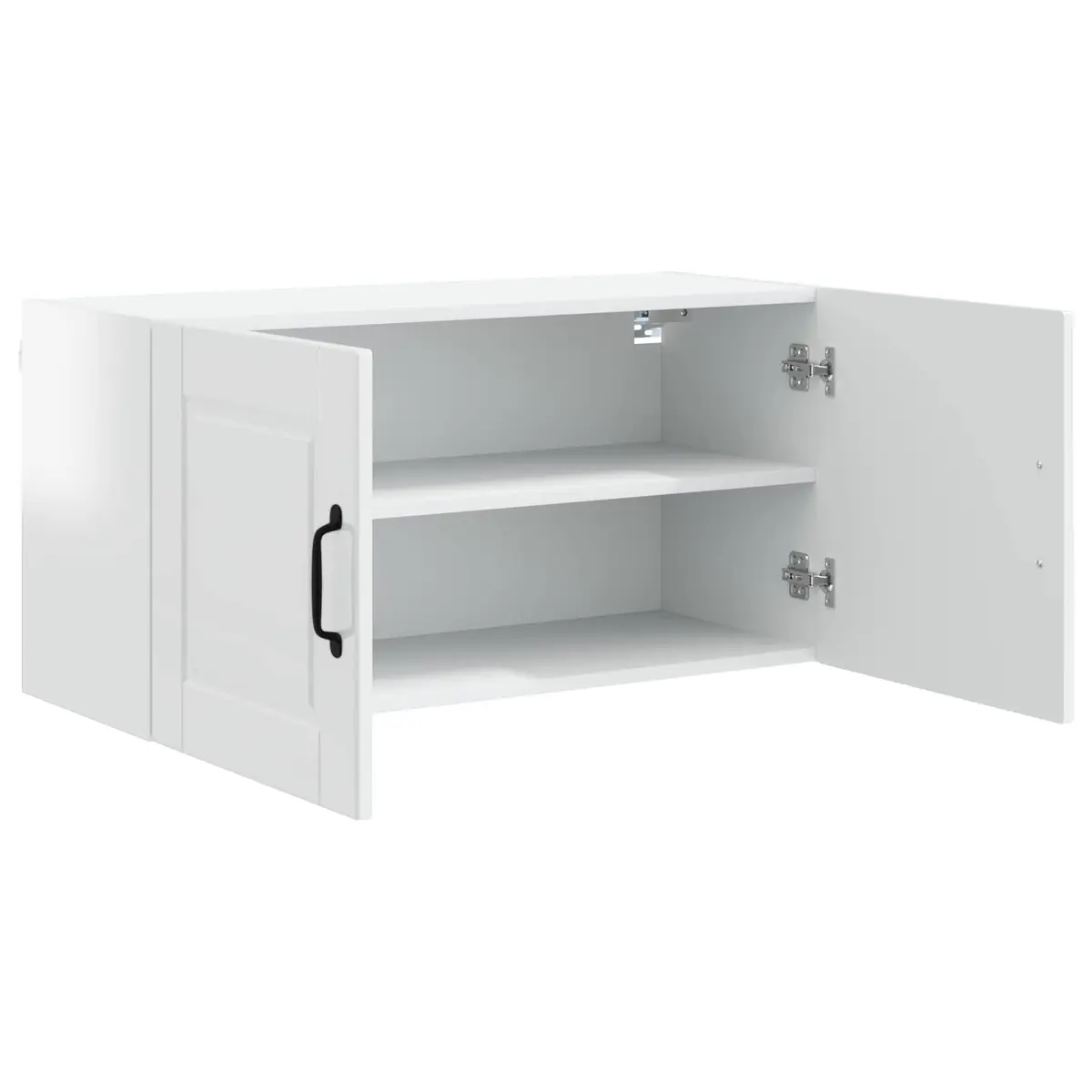 Wall Cabinet Engineered Wood Wall Mounted 80 x 31 x 40 cm High Gloss White