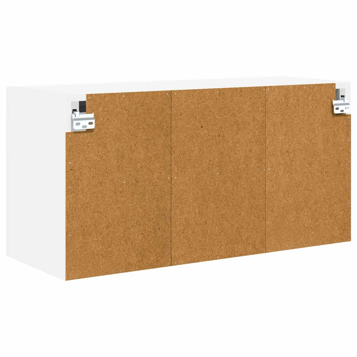 Wall Glass Cabinet Storage Unit Kitchen Organiser White 80x31x40cm Shelves