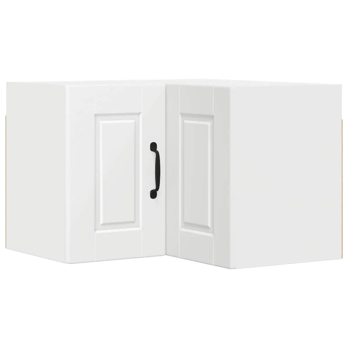 Wall Corner Cabinet Kitchen Storage White Wooden Organizer Shelves Compartments
