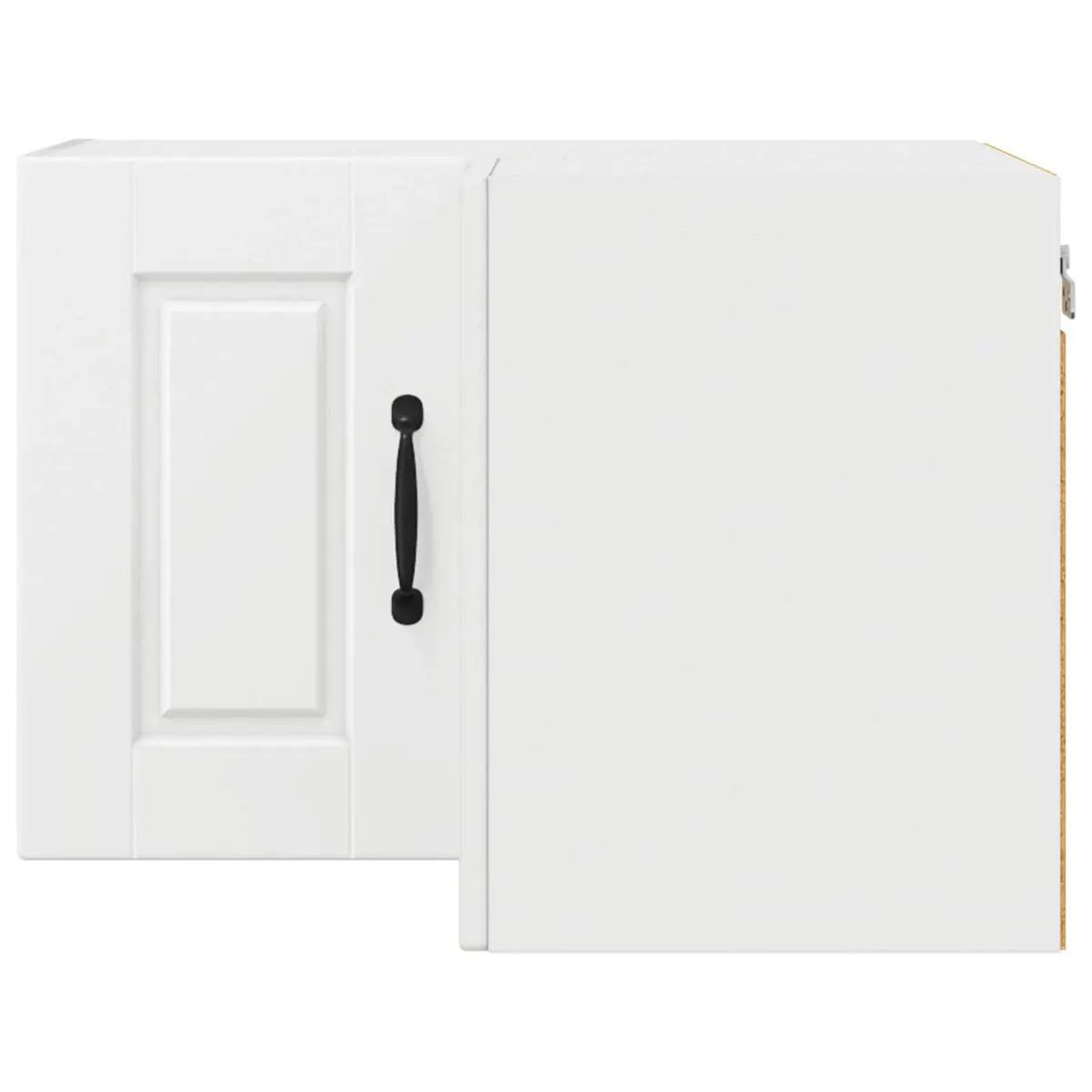 Wall Corner Cabinet Kitchen Storage White Wooden Organizer Shelves Compartments