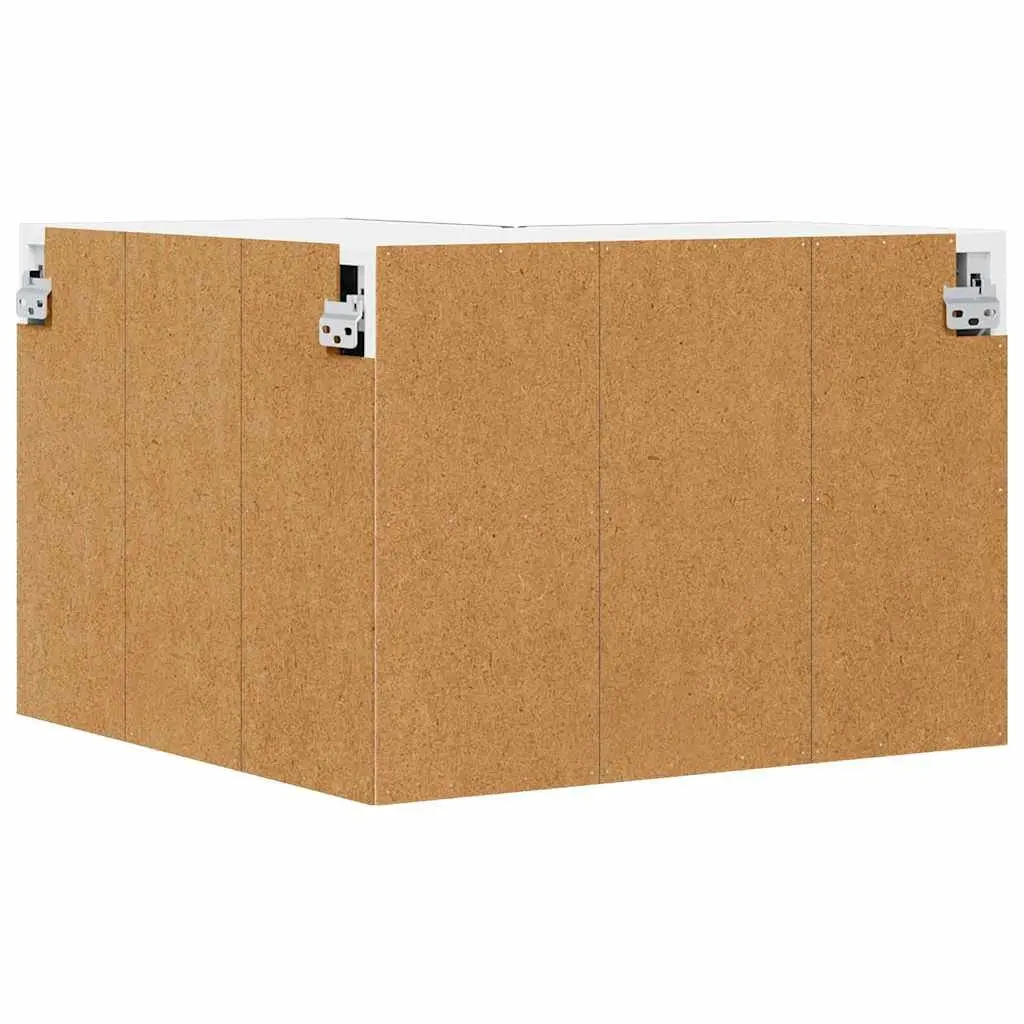 Wall Corner Kitchen Cabinet Black Storage Shelves Engineered Wood 57x57x40cm