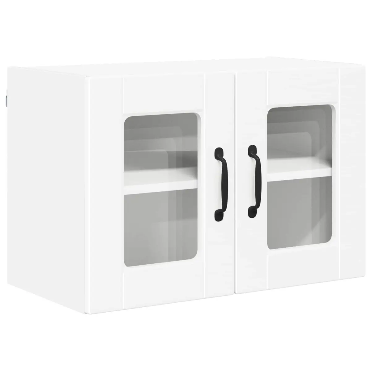 Wall Glass Cabinet Engineered Wood 60x31x40cm White