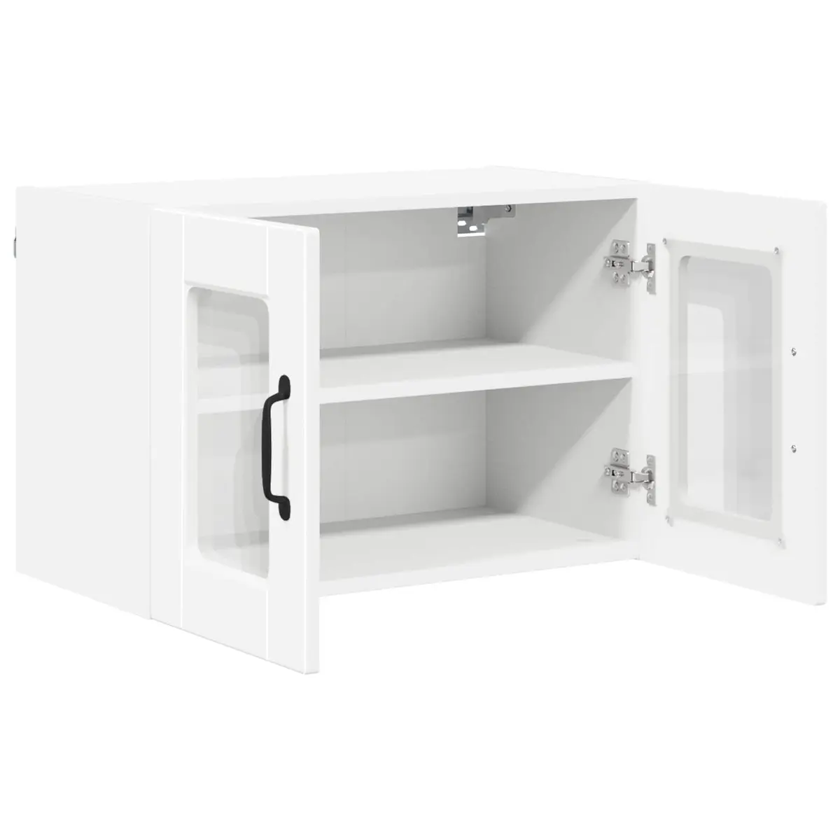Wall Glass Cabinet Engineered Wood 60x31x40cm White