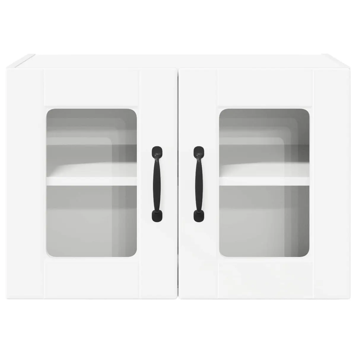 Wall Glass Cabinet Engineered Wood 60x31x40cm White