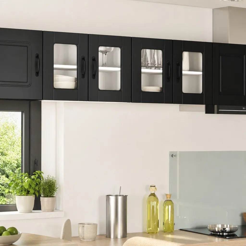 Wall Cabinet Engineered Wood 60x31x40cm Black