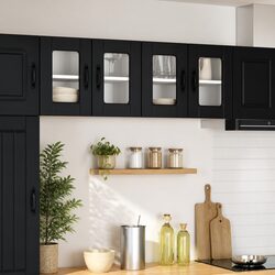 Practical Wall Glass Cabinets for Home Kitchens