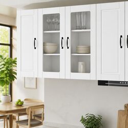 Practical PORTO Wall Glass Cabinet for Indoor Kitchens 40x31x80cm