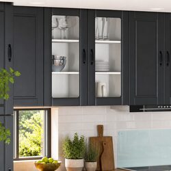 Ideal Wall Glass Cabinet for Practical Kitchen Storage