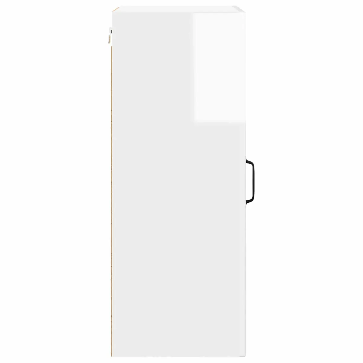 Wall-Mounted Kitchen Cabinet 2-Piece High Gloss White Storage Shelving Unit
