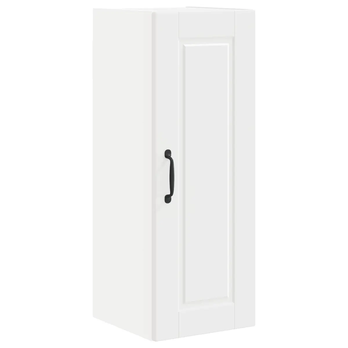 Wall Cabinet Engineered Wood White Mounted Shelves 30x31x80cm Modern Kitchen Storage Unit