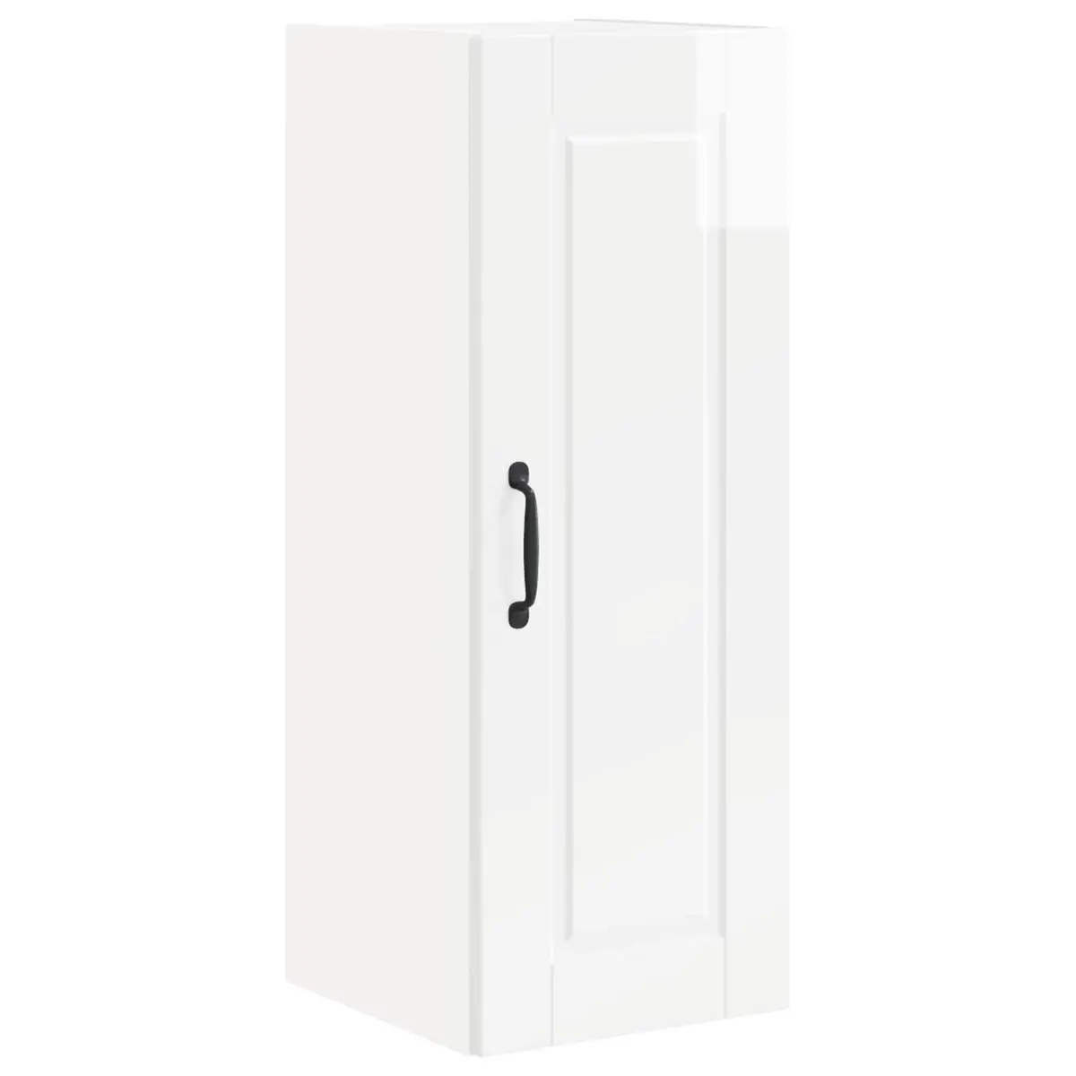 Wall Cabinet Engineered Wood 30x31x80cm High Gloss White 2 Piece Modern Storage