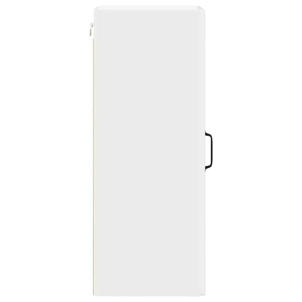 Wall Cabinet Engineered Wood 30x31x80cm High Gloss White 2 Piece Modern Storage