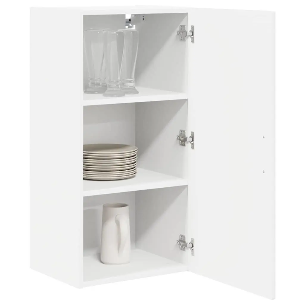 Wall Cabinet Kitchen Storage White 40x31x80cm Engineered Wood Shelves Unit