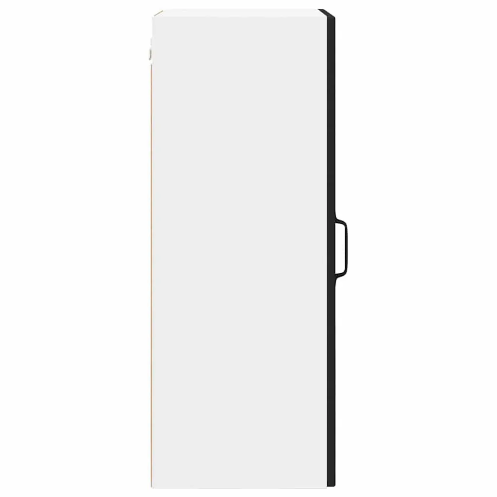 Wall Cabinet Engineered Wood 40x31x80cm Black Shelves Organiser