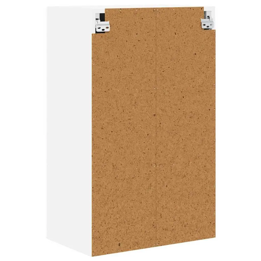 Wall-Mounted Kitchen Cabinet Engineered Wood White 50x31x80cm Storage with Compartments and Shelves