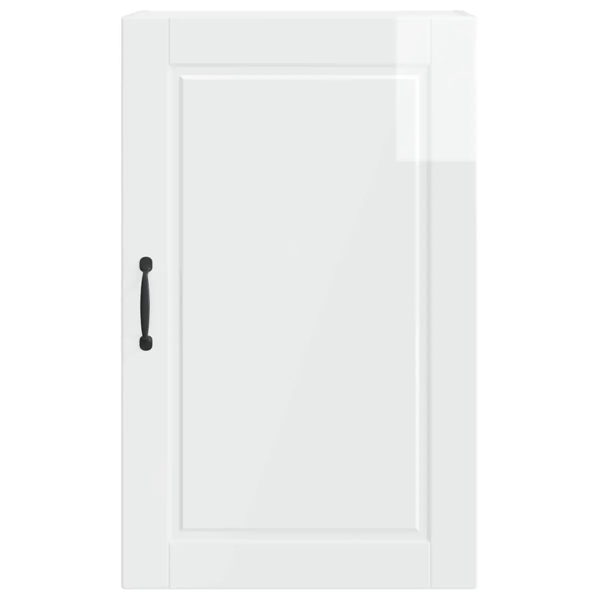 Wall Mounted Cabinet High Gloss White Engineered Wood 50 x 31 x 80 cm Kitchen Storage with Multiple Shelves and Compartments