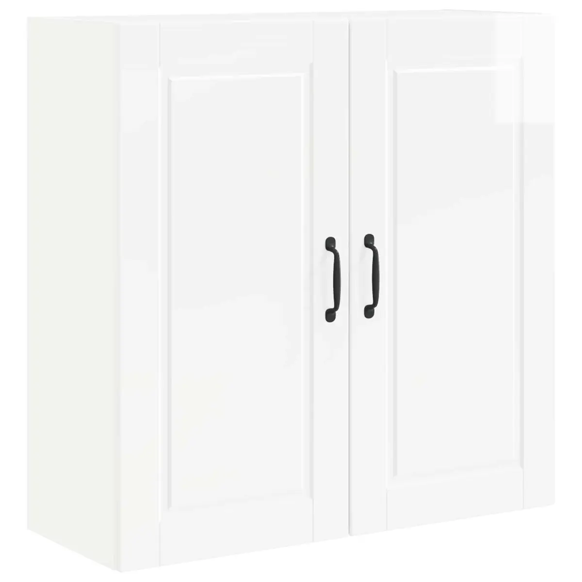 Wall-mounted cabinet modern engineered wood storage 80x31x80cm high gloss white for kitchen use