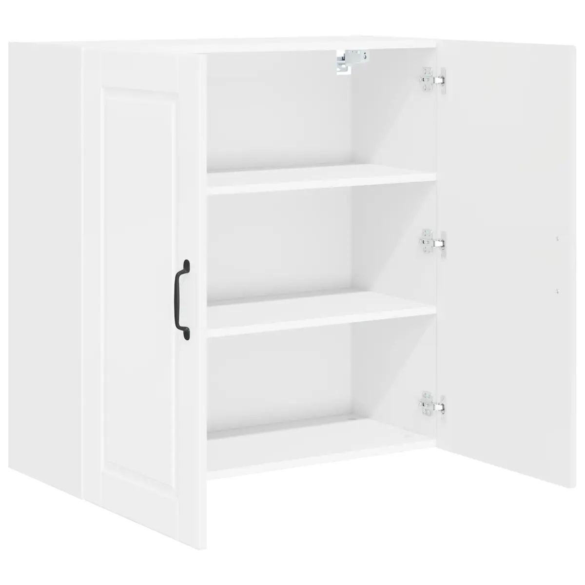 Wall-mounted cabinet modern engineered wood storage 80x31x80cm high gloss white for kitchen use