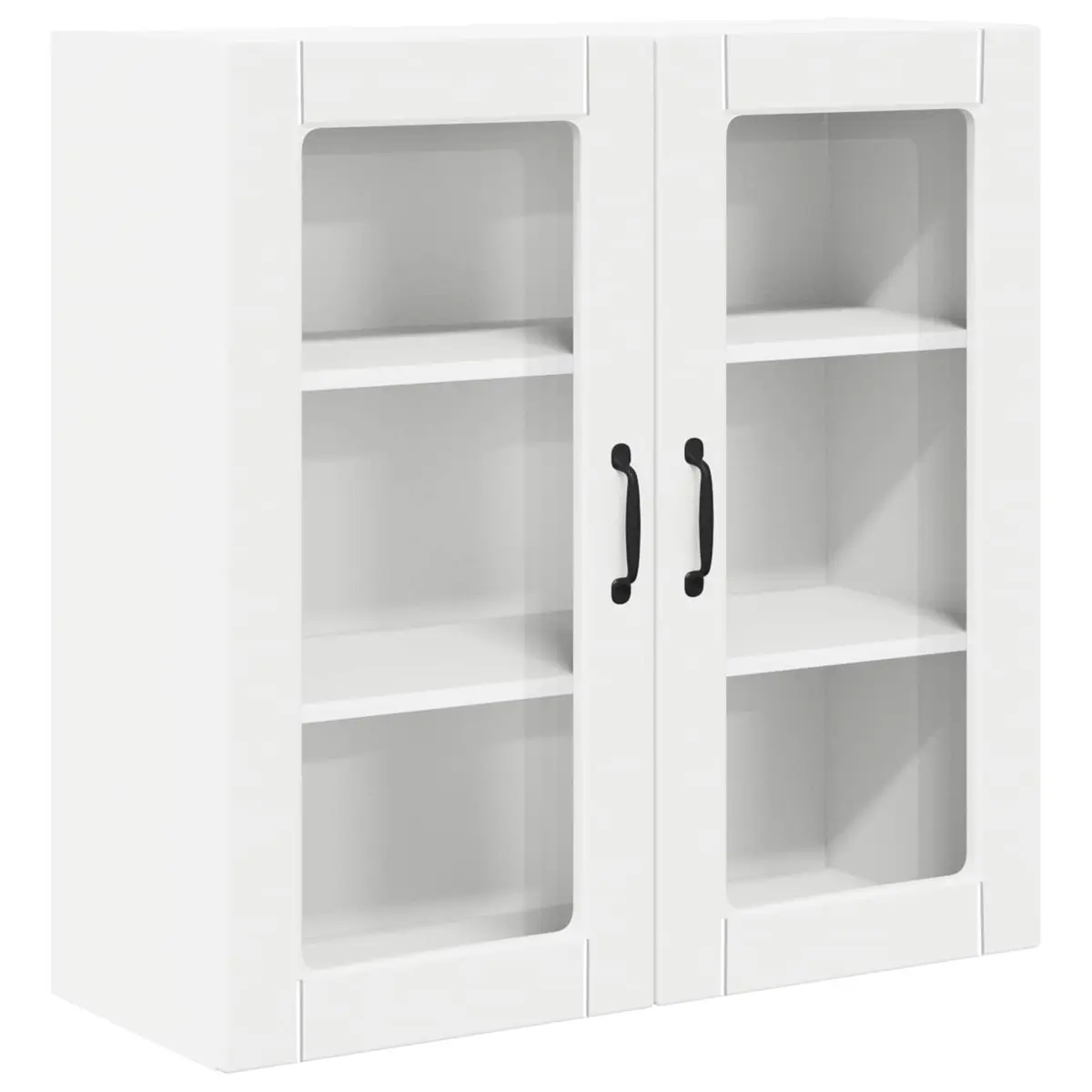 Wall Glass Cabinet Engineered Wood 80x31x80cm White