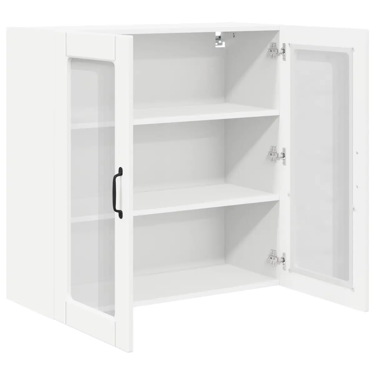 Wall Glass Cabinet Engineered Wood 80x31x80cm White