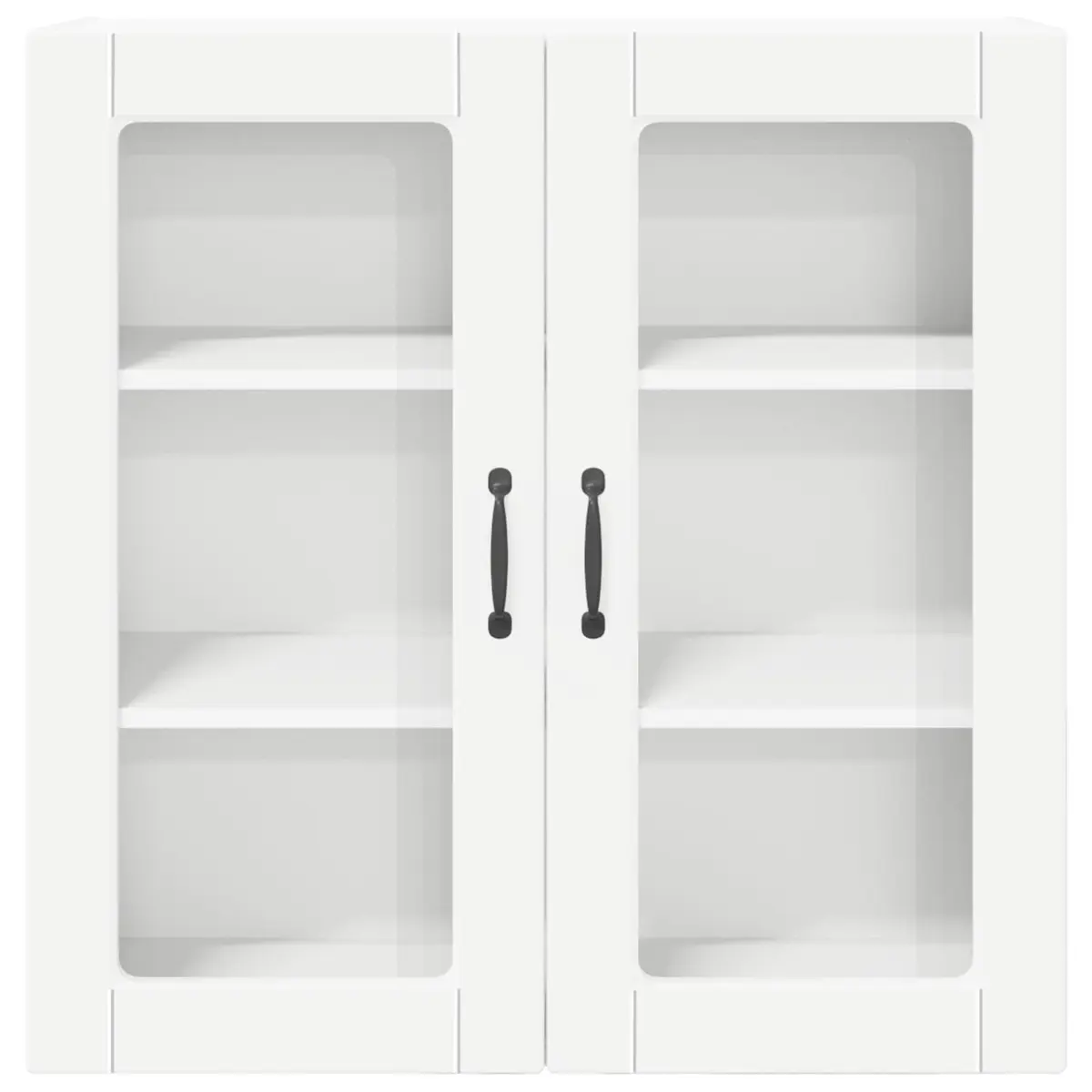 Wall Glass Cabinet Engineered Wood 80x31x80cm White