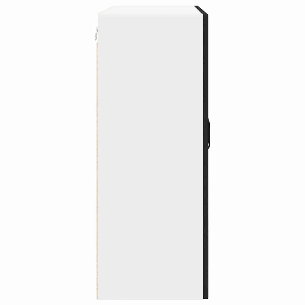 Wall Cabinet Black Engineered Wood 80x31x80cm Modern Kitchen Storage