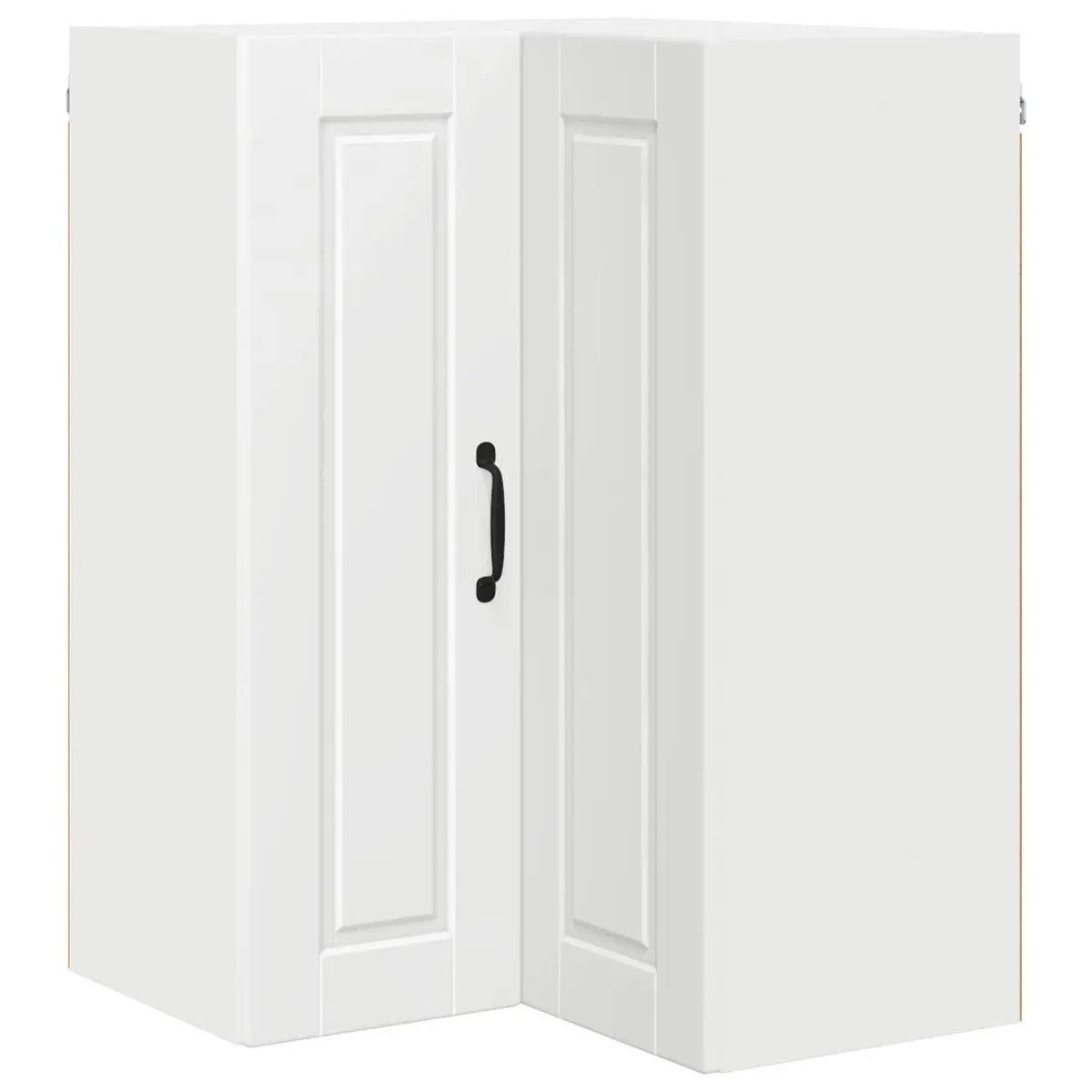 Wall Corner Kitchen Cabinet White 57x57x80cm Storage Shelves Compartments