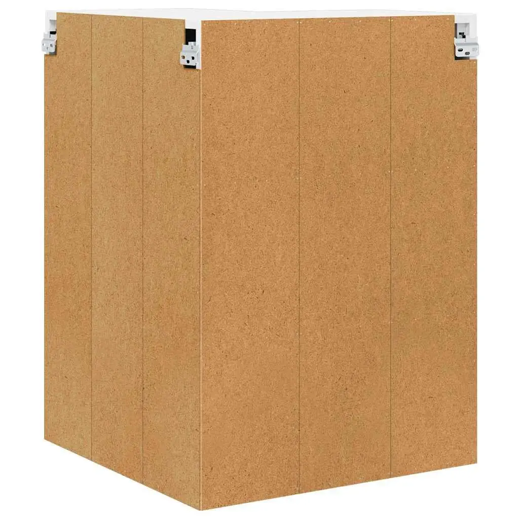 Corner Wall Cabinet Engineered Wood White 57x57x80cm High Gloss Kitchen Storage