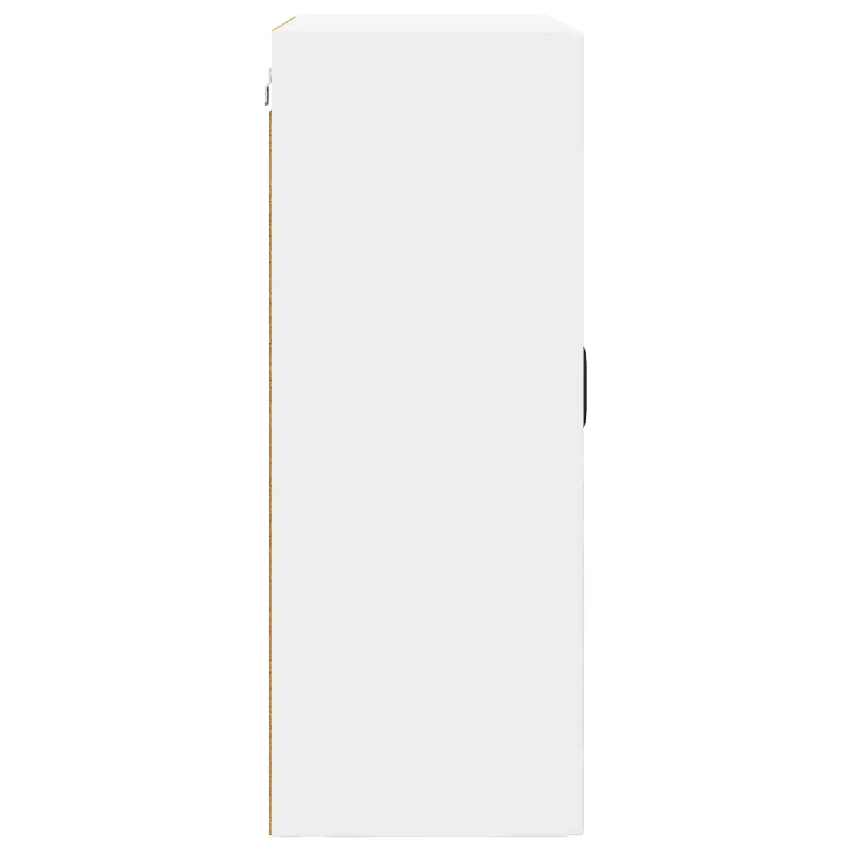 Wall Mounted Glass Kitchen Cabinet White Storage Unit 60x31x80cm Engineered Wood
