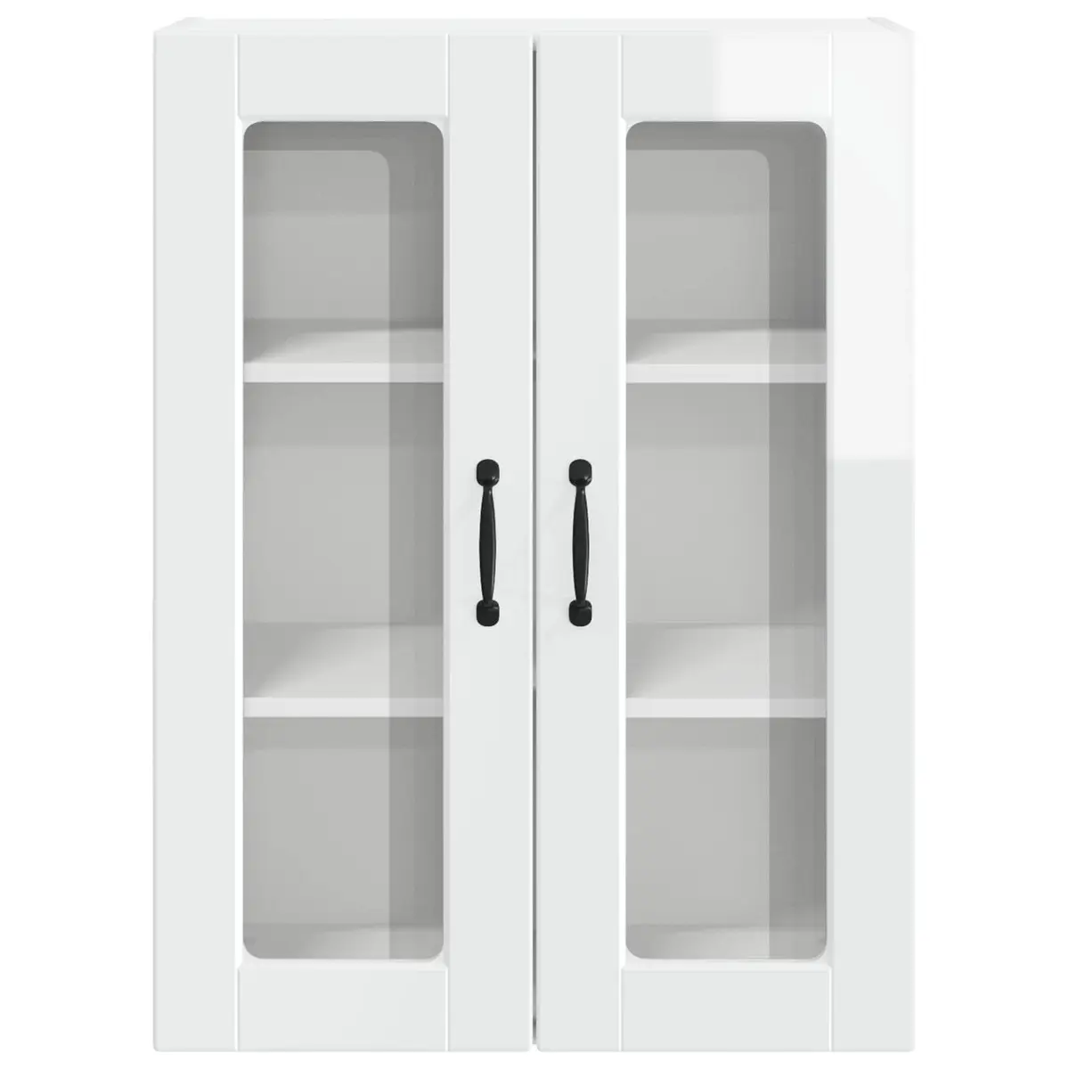 Wall Mounted Kitchen Storage Cabinet Engineered Wood High Gloss White 60x31x80cm
