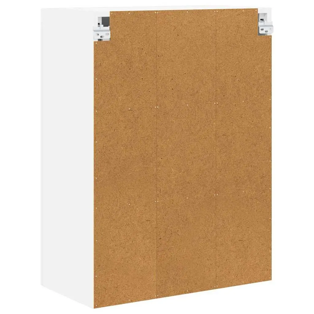 Wall Mounted Kitchen Storage Cabinet Engineered Wood High Gloss White 60x31x80cm