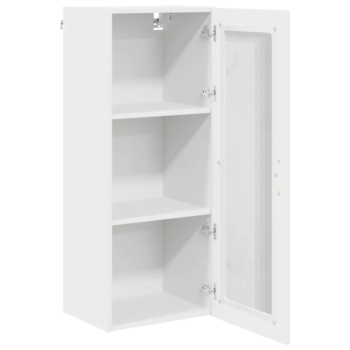 Wall-Mounted Kitchen Cabinet Engineered Wood 40x31x100cm White Storage Shelving Unit