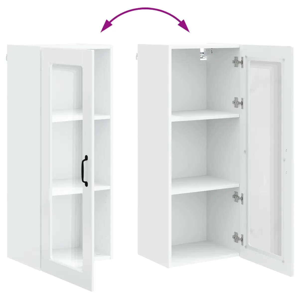High Gloss White Wall Kitchen Cabinet