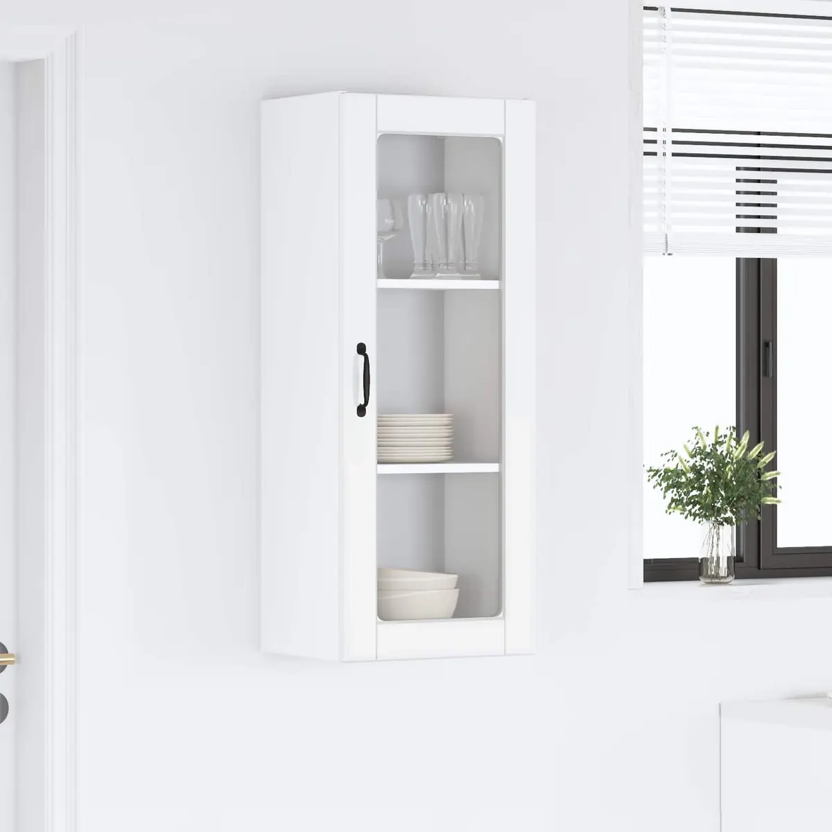 High Gloss White Wall Kitchen Cabinet