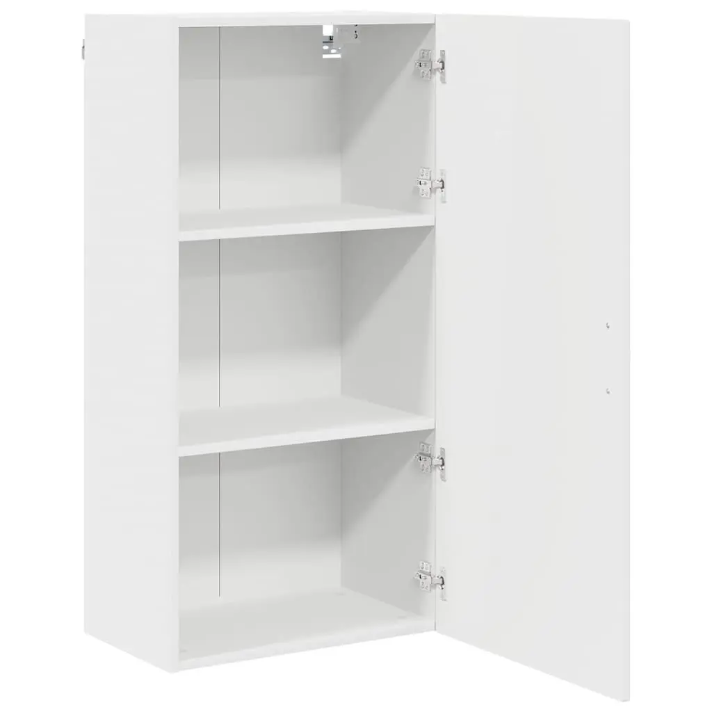 Wall Cabinet Kitchen Storage White 50x31x100cm Engineered Wood Shelves Organiser